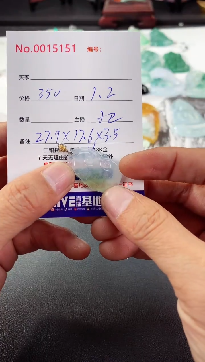 颈饰未镶嵌翡翠如意