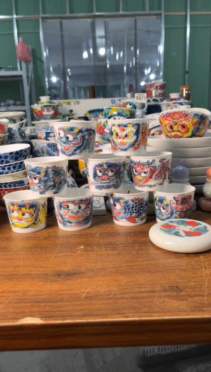 昨明龙生九子主人杯套组9只（清仓价格）