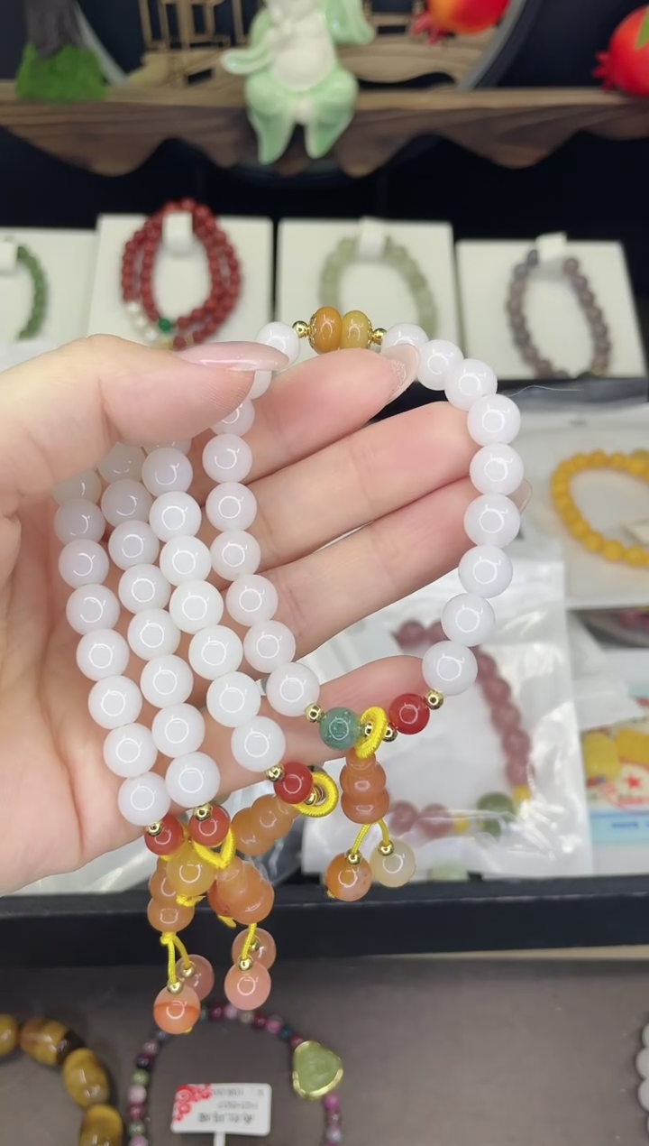 【闪购商品】石英质玉手链合金手链