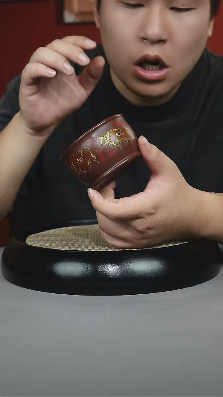 茶壶紫砂 底槽清 五牛杯