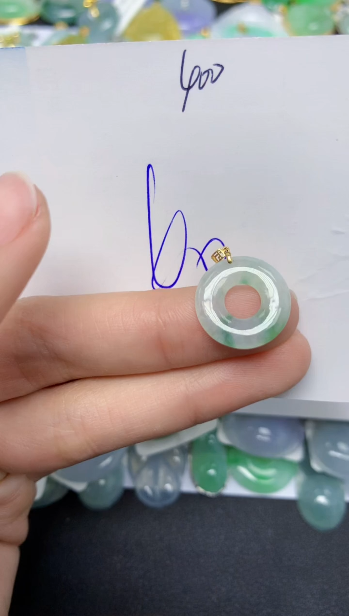【闪购商品】翡翠颈饰18K金镶嵌 天然翡翠A货