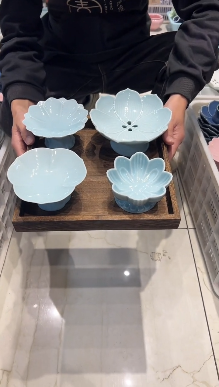 瓷片瓷微瑕商品 介意勿拍 带托盘