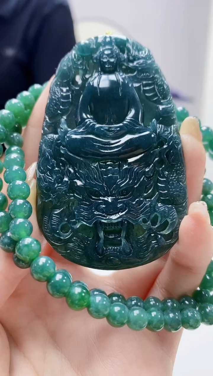定制翡翠未镶嵌5153jw-毛货挂件76赠珠链