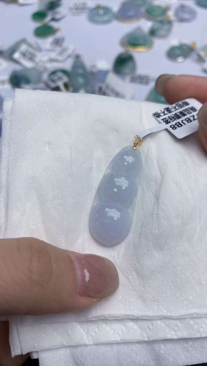 【闪购商品】翡翠颈饰18K金镶嵌天然缅甸翡翠A货
