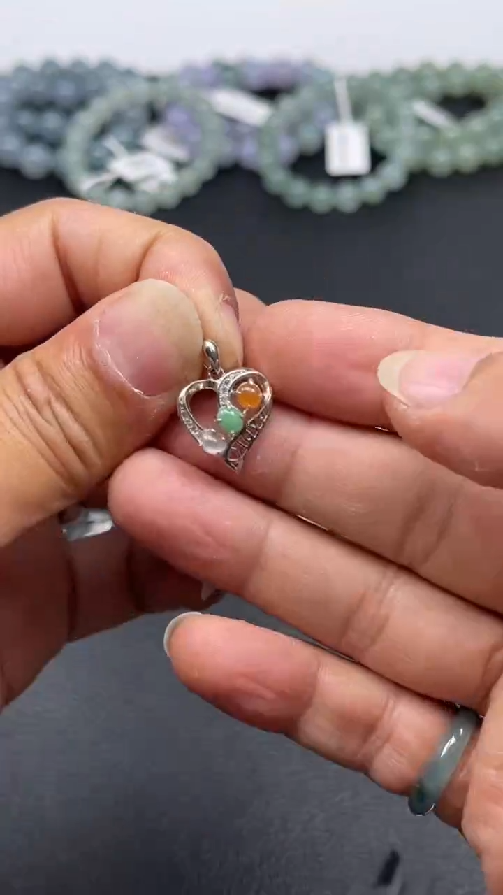 【闪购商品】翡翠颈饰银S925镶嵌吊坠