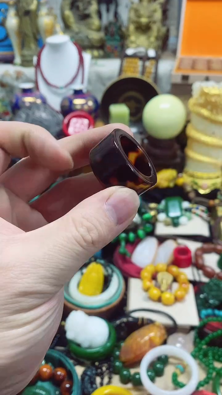 【闪购商品】琥珀戒指未镶嵌主播推荐主播推荐