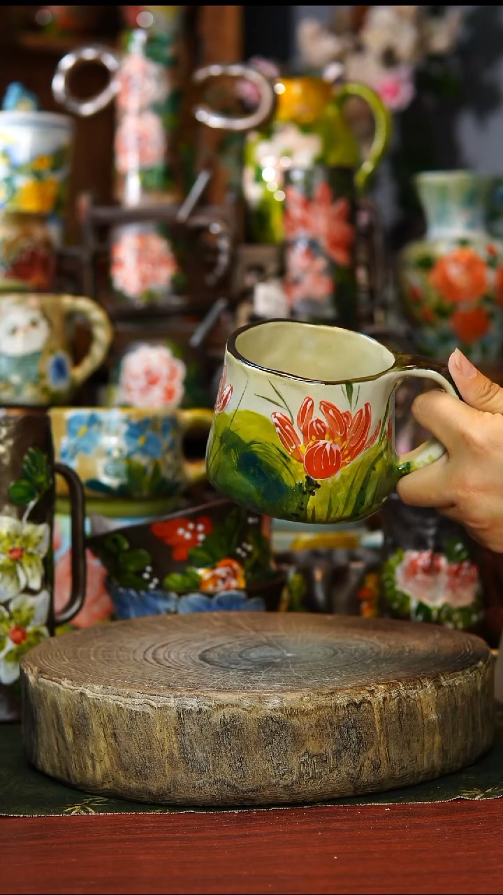 陶瓷143景德镇手工手绘釉下彩