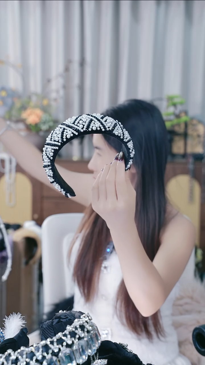 合金布艺日常珍珠款