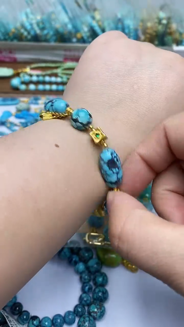 【闪购商品】绿松石手串银S925镶嵌197