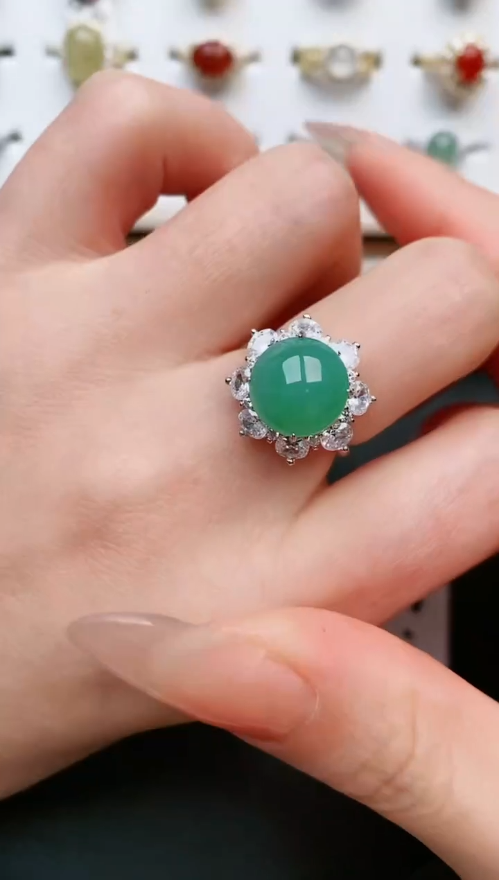 【闪购商品】翡翠戒指银S925镶嵌.....