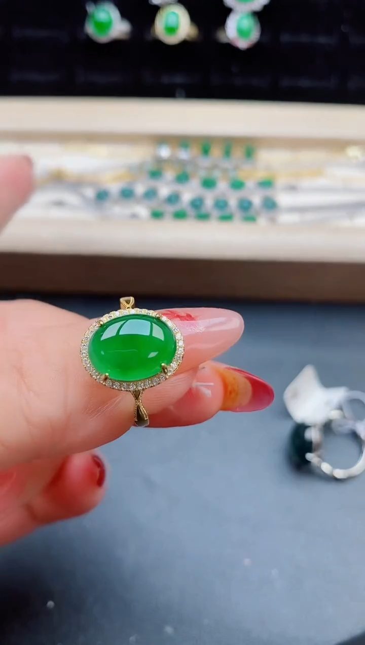 【闪购商品】翡翠戒指银S925镶嵌321321