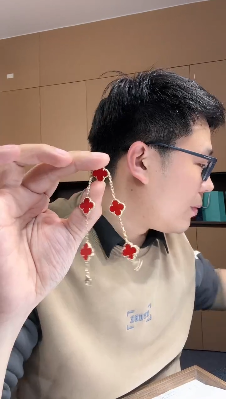 【闪购商品】玛瑙/玉髓手链18K金镶嵌红色k黄，五花手链GHJ 25版