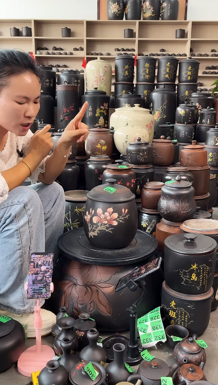罐瑕疵茶叶罐   彩填龙蛋   522