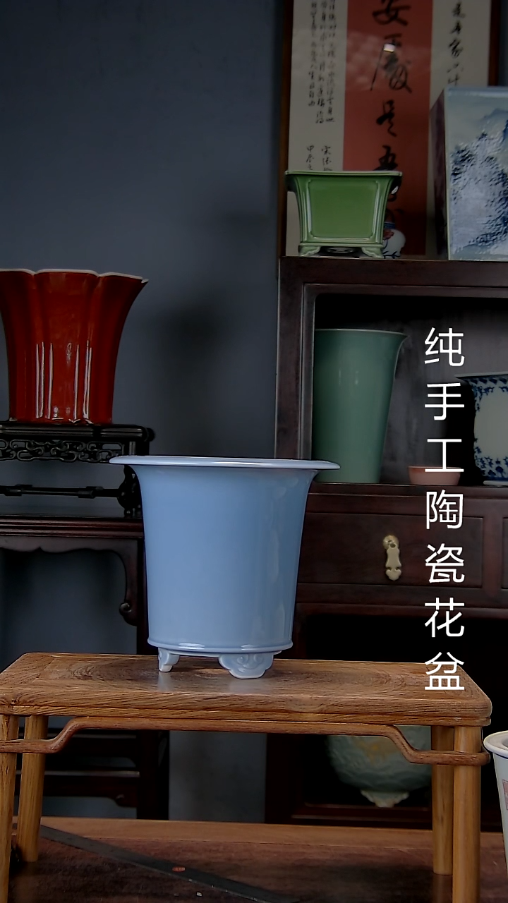 景德镇陶瓷手工花盆