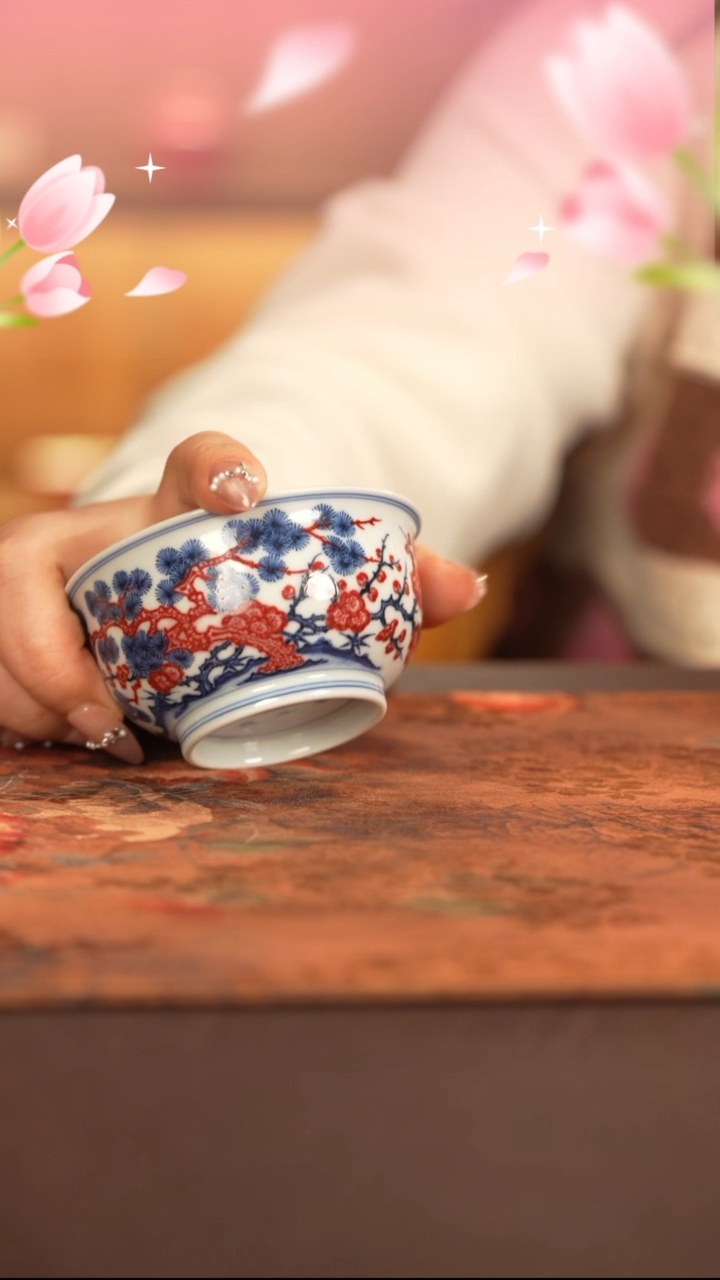 【闪购商品】杯子片云晚谷景德镇纯手工陶瓷*