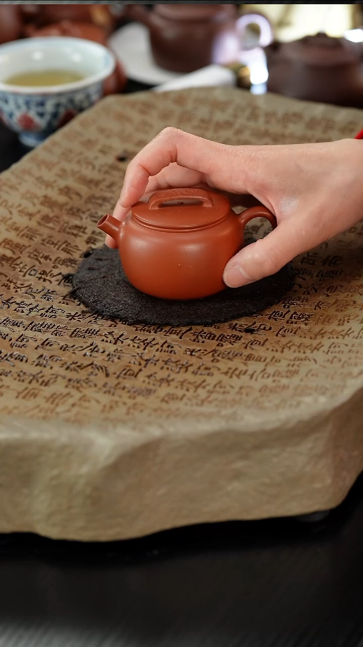 【闪购商品】紫砂茶壶lx朱泥石鼓汉瓦