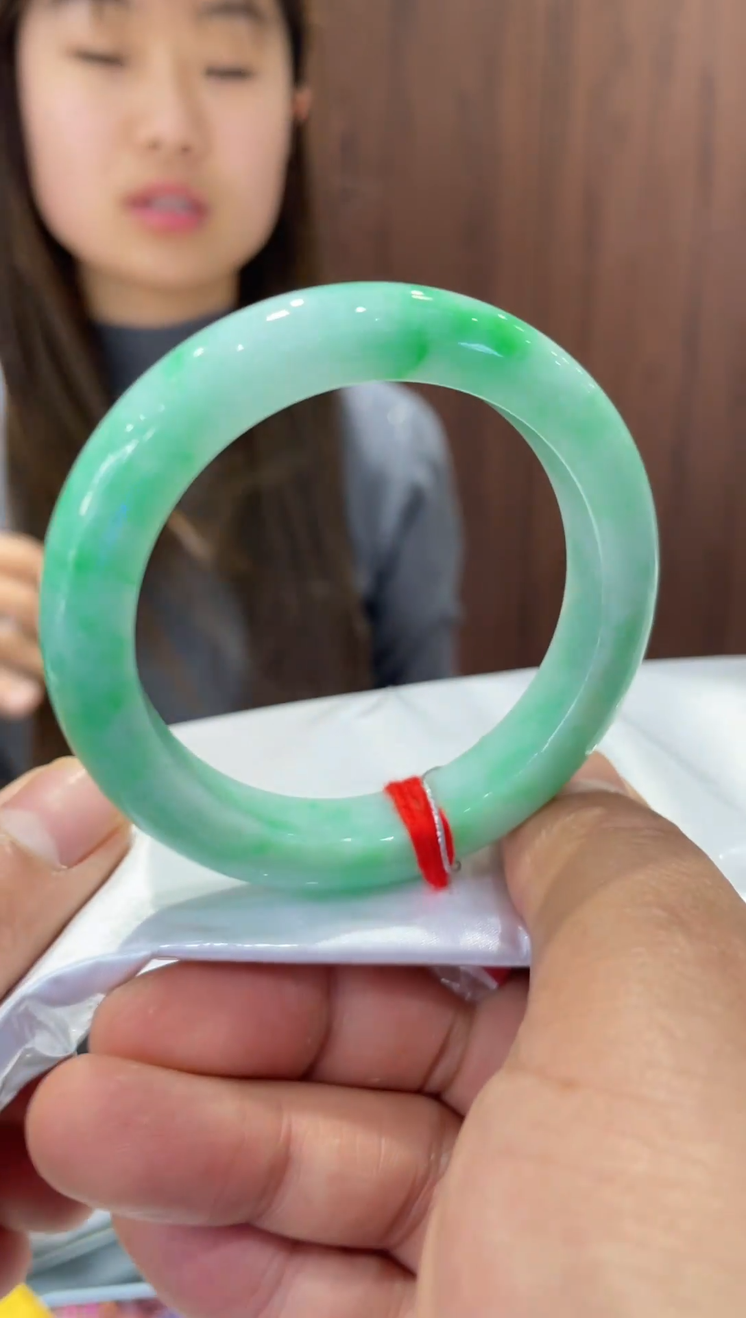 【闪购商品】翡翠手镯未镶嵌90080-天然翡翠a货55.5圈口