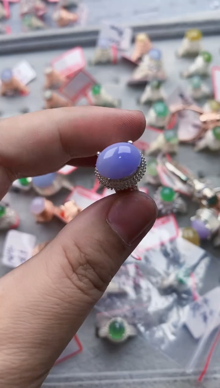 翡翠未镶嵌戒指15151515--16