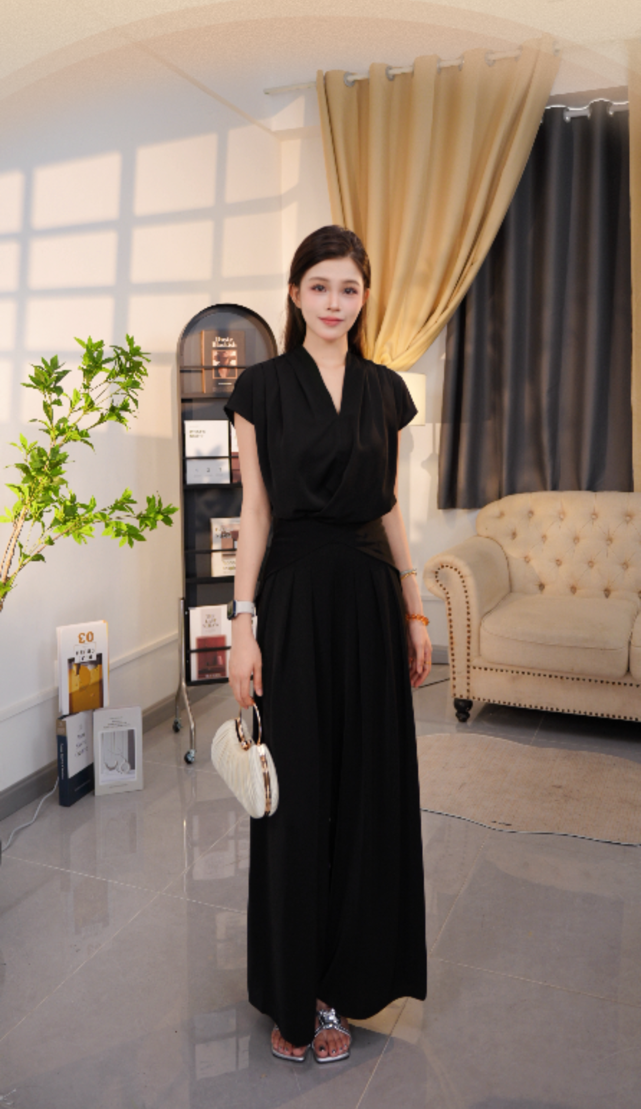 【童童专属】休闲风极简风长裙气质风江南风显瘦轻奢高腰F0010