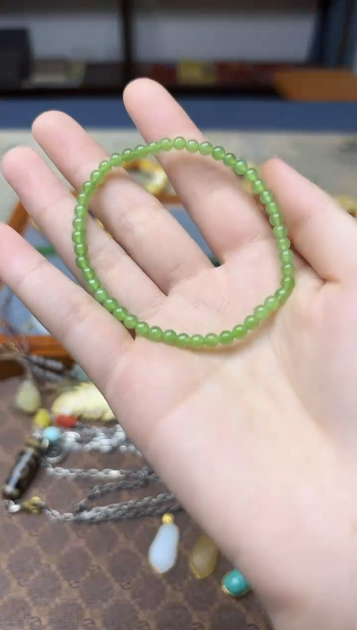 未镶嵌和田玉挂件和田玉小米珠手串ZD