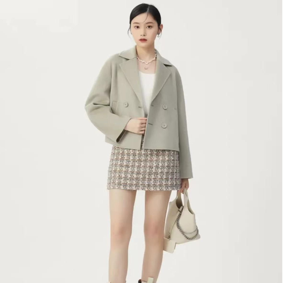 AMASS/阿玛施秋冬新款山羊绒保暖纯色内搭针织打底背心女5392357