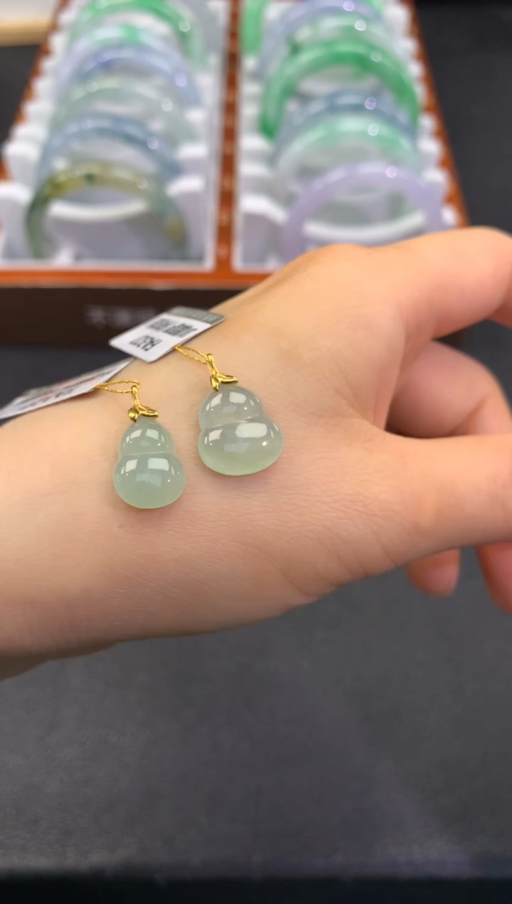 【闪购商品】翡翠颈饰18K金镶嵌FA327 多样性发其一赠皮绳