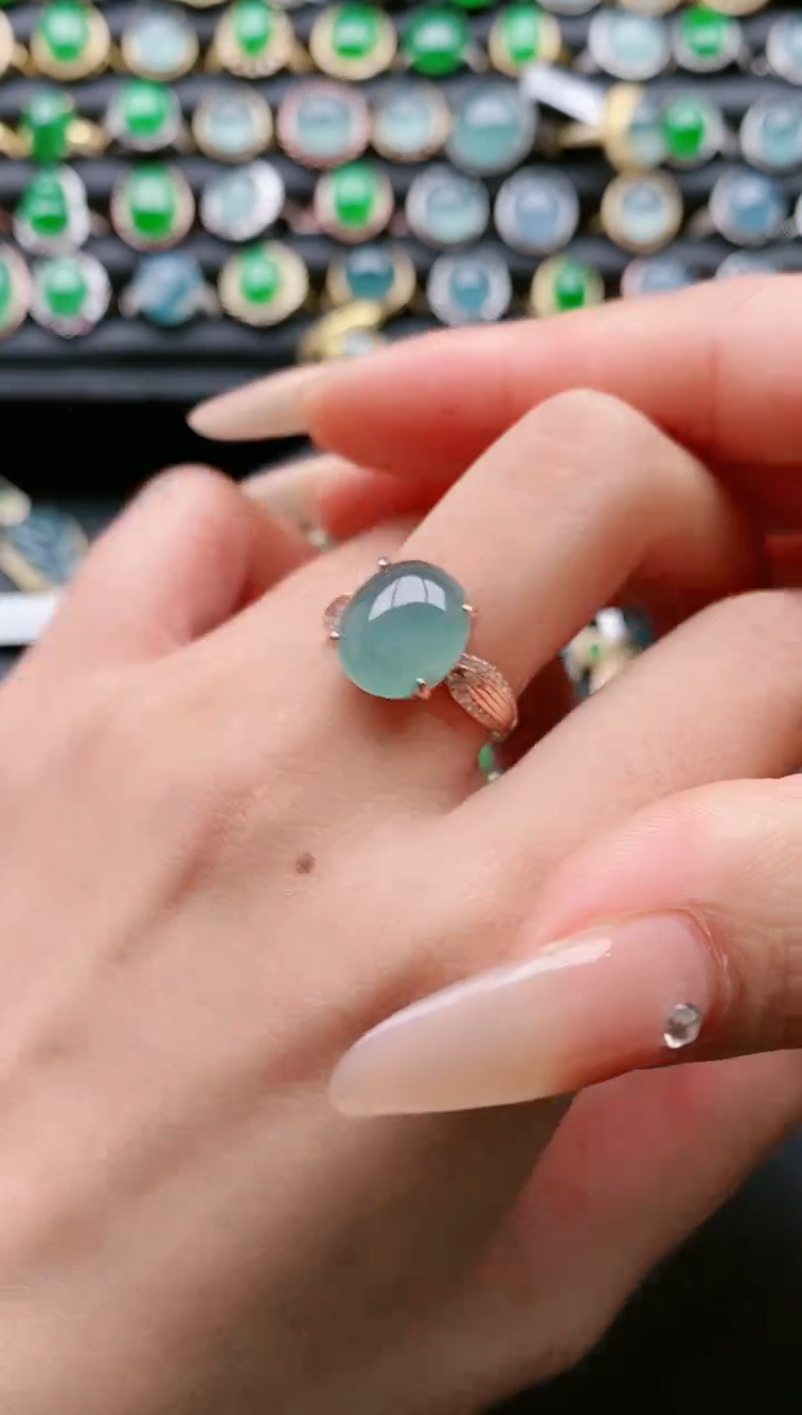 【闪购商品】翡翠戒指银S925镶嵌111111