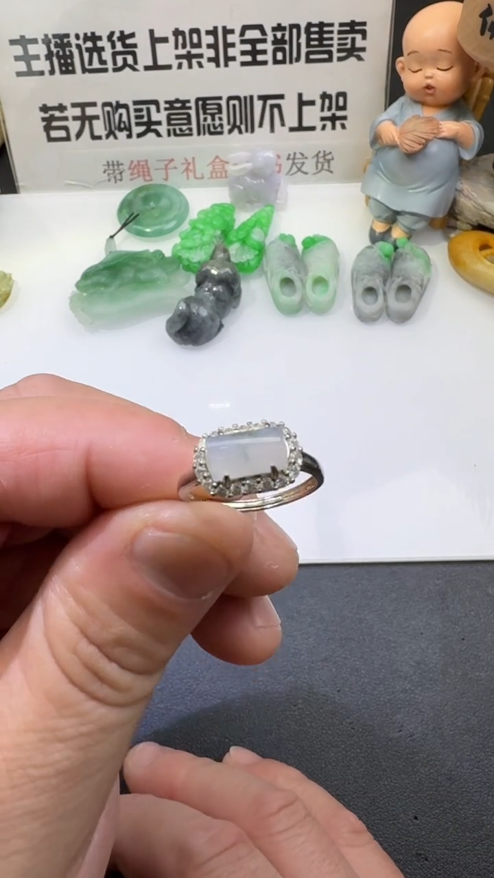 【闪购商品】定制翡翠银S925镶嵌00057374
