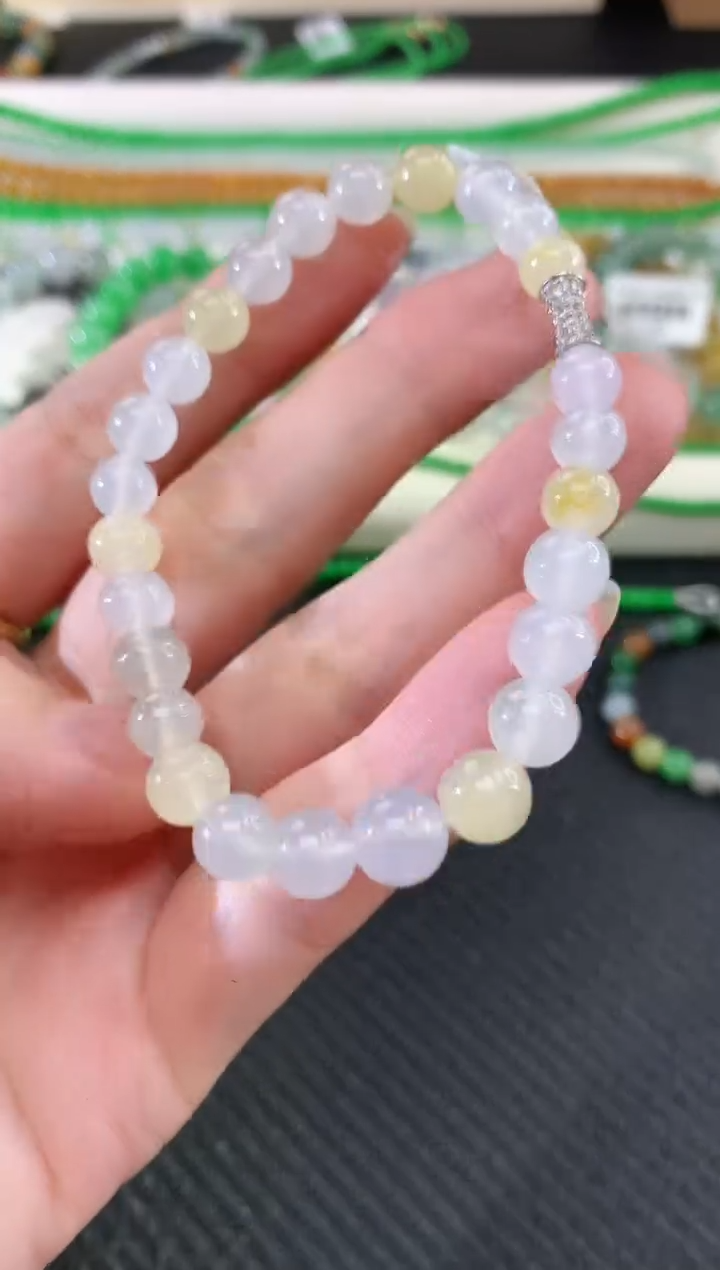 未镶嵌手串翡翠84|3800