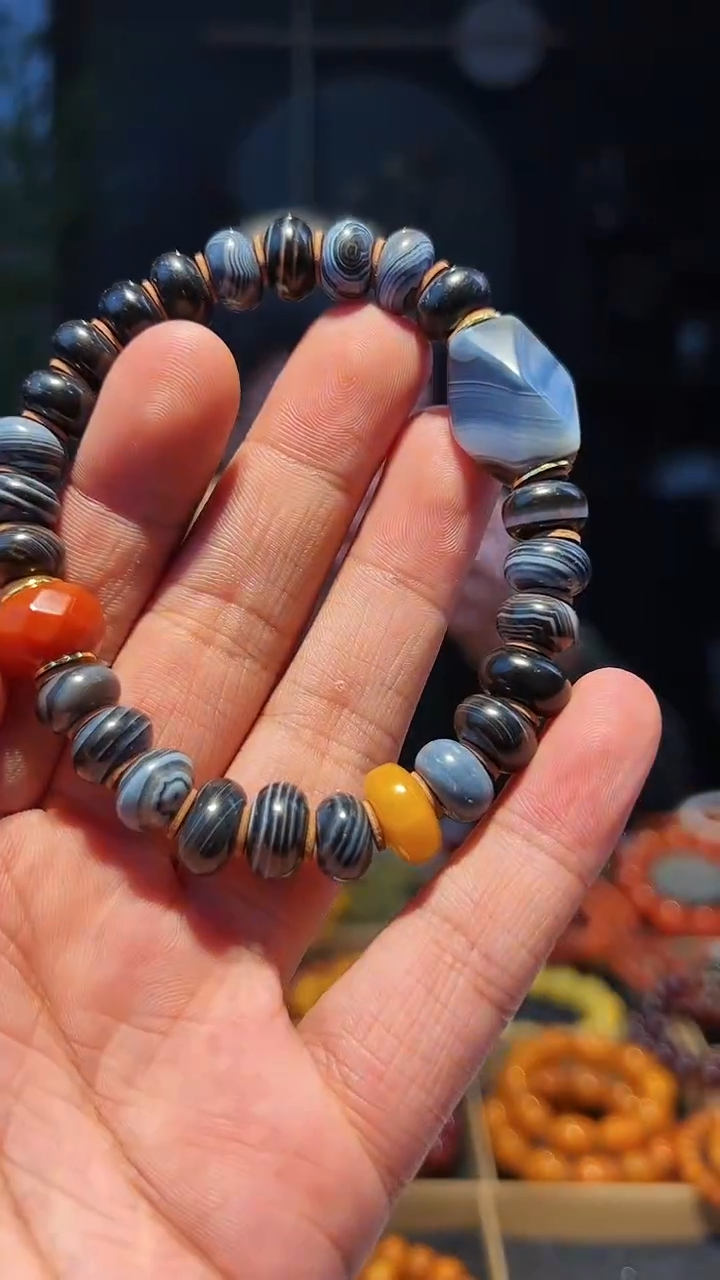 【闪购商品】玛瑙/玉髓手链未镶嵌单圈