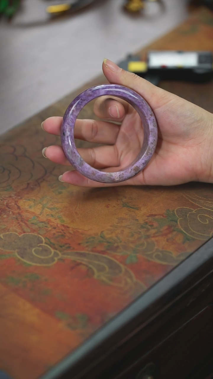 【闪购商品】查罗石（紫龙晶）手镯未镶嵌60圈口