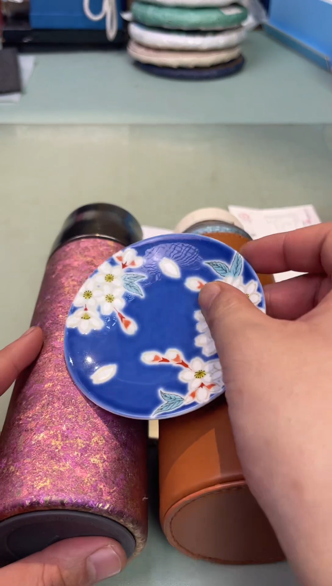 【闪购商品】瓷片皮套钛杯                