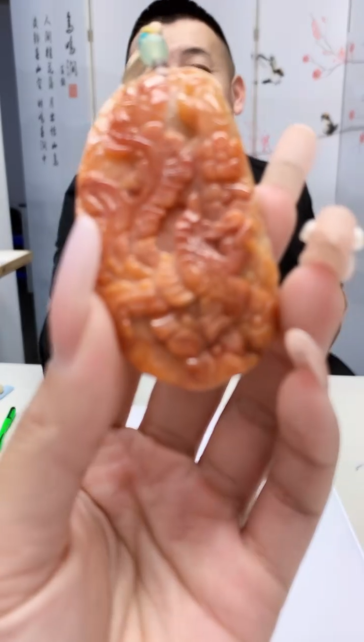 【闪购商品】定制翡翠未镶嵌4812lr-毛货挂件137