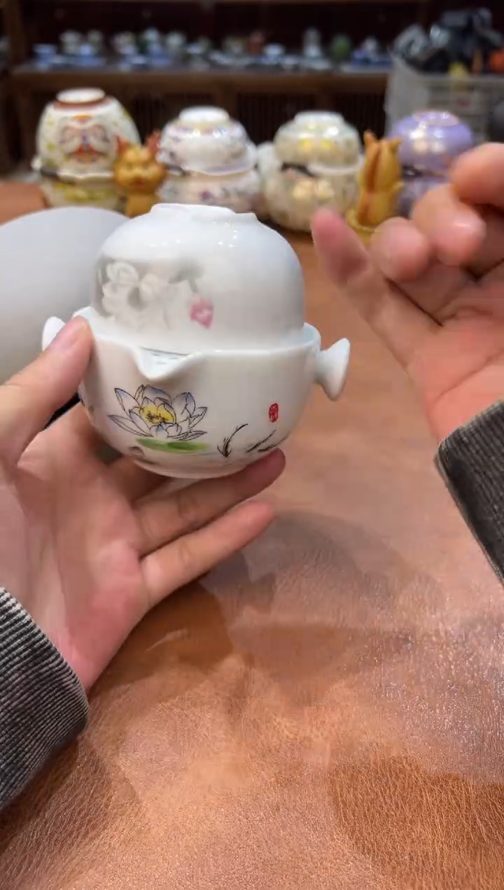 真的很便宜会开片的旅行茶具