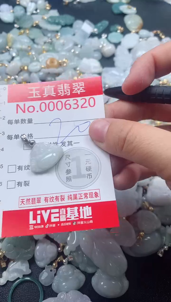 吊坠(不含链)未镶嵌翡翠6320