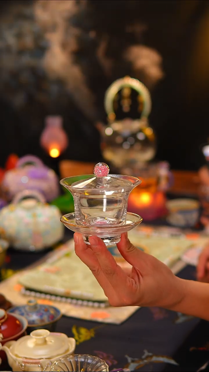 095水晶盖碗水晶盖碗粉色