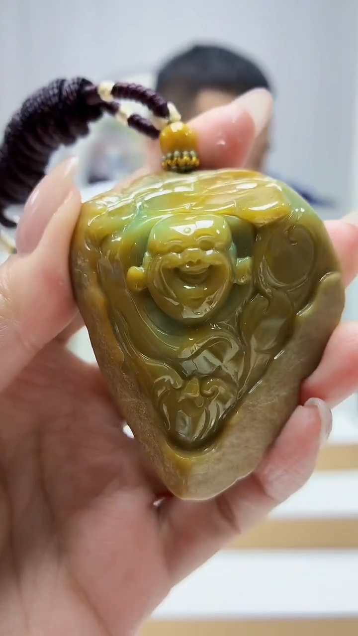 未镶嵌定制翡翠4898MM-毛货挂件86