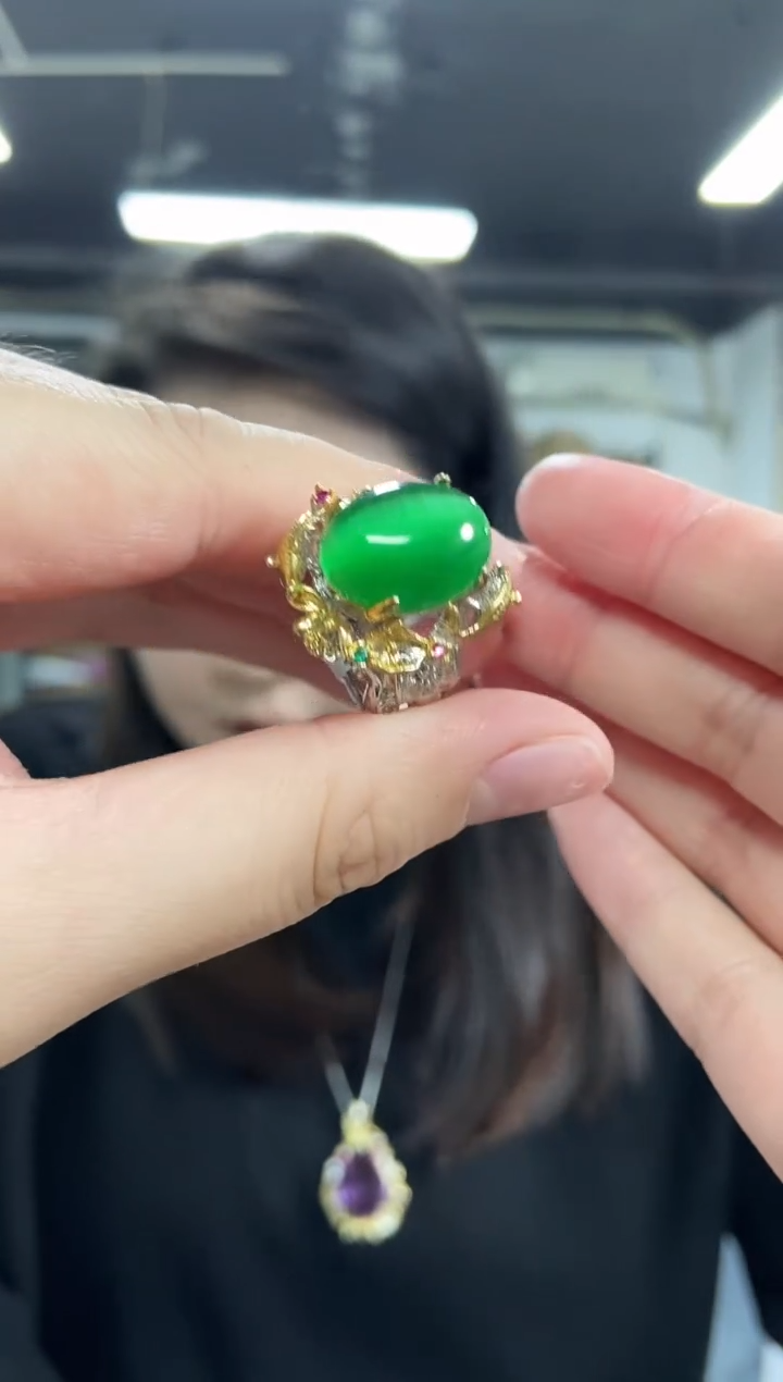 【闪购商品】水晶戒指未镶嵌多样性发其一颜色微差