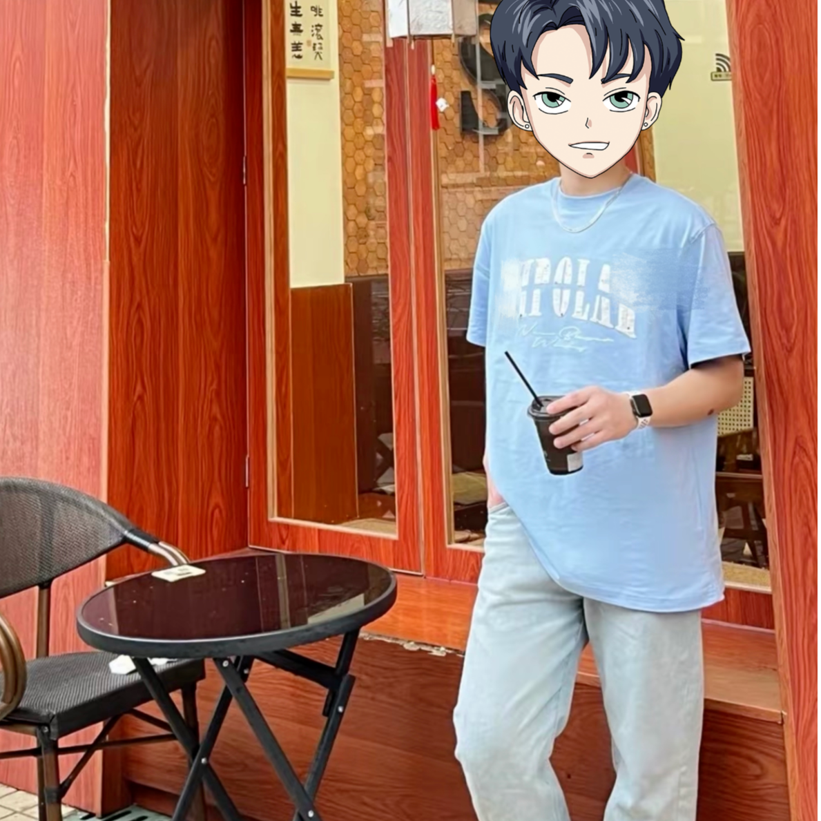无限毛球贴布刺绣 男女同款短袖T
