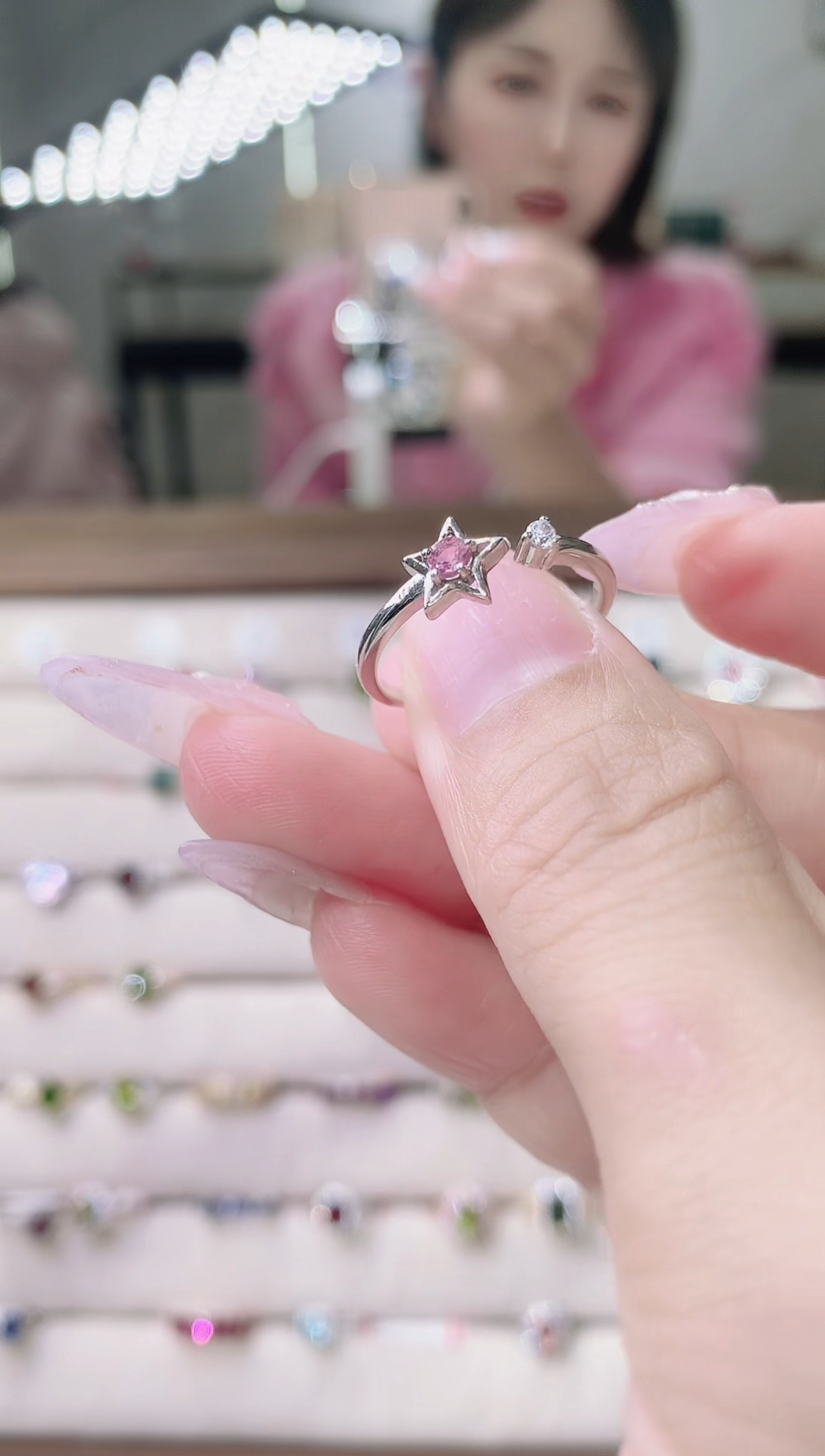 【闪购商品】碧玺戒指银S925镶嵌91-9  