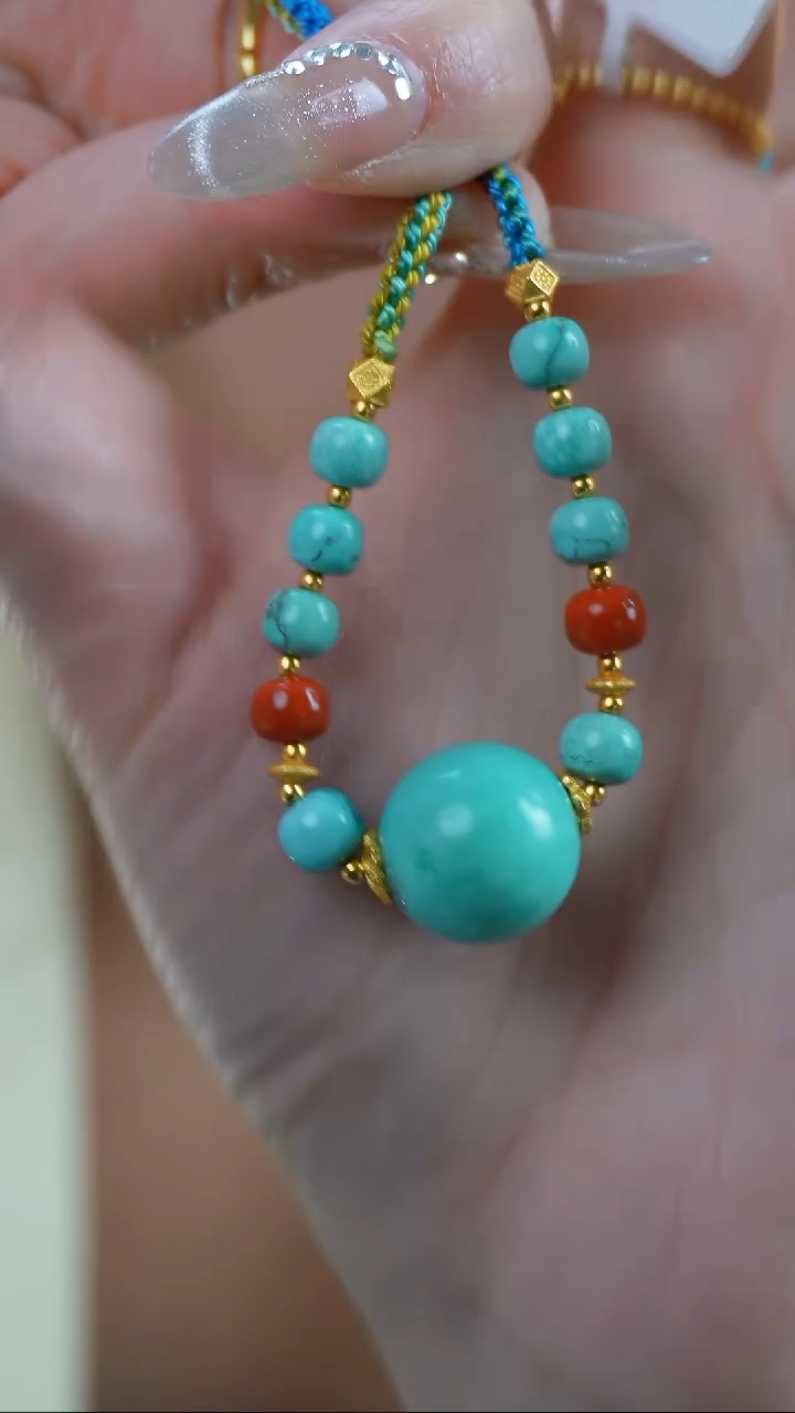 【闪购商品】绿松石项链银S925镶嵌发货一件