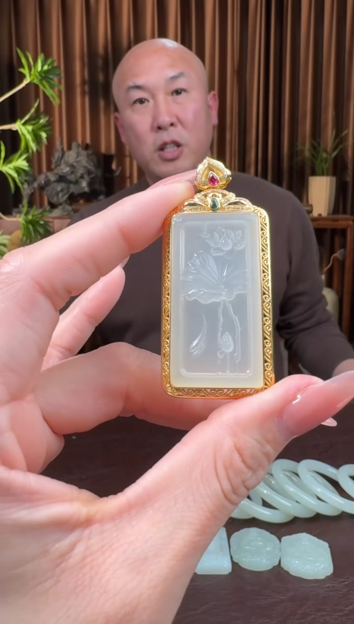 颈饰银S925镶嵌和田玉42天明12.4多样性拍一发一