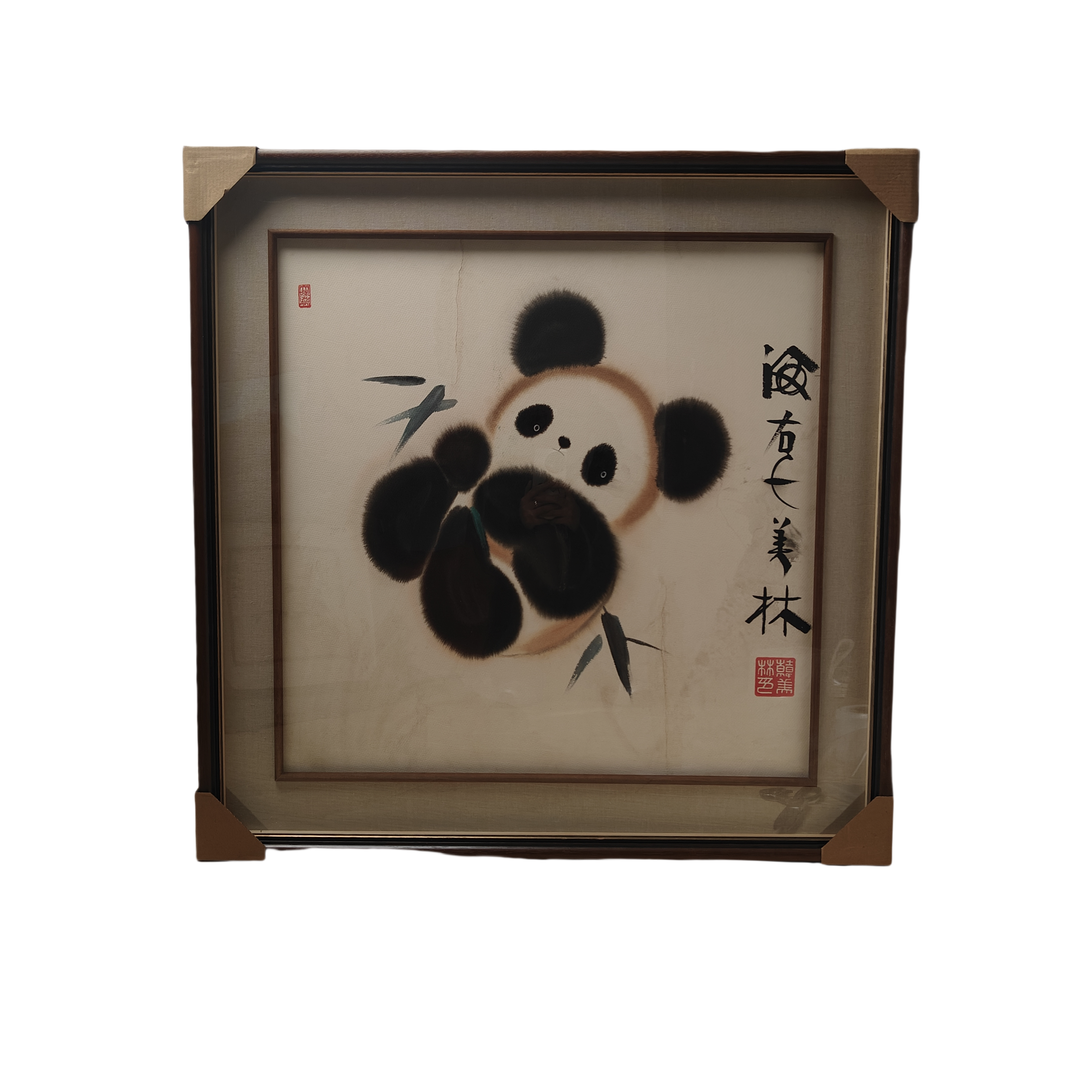 E221 熊猫 画框84*84 画心65*65cm