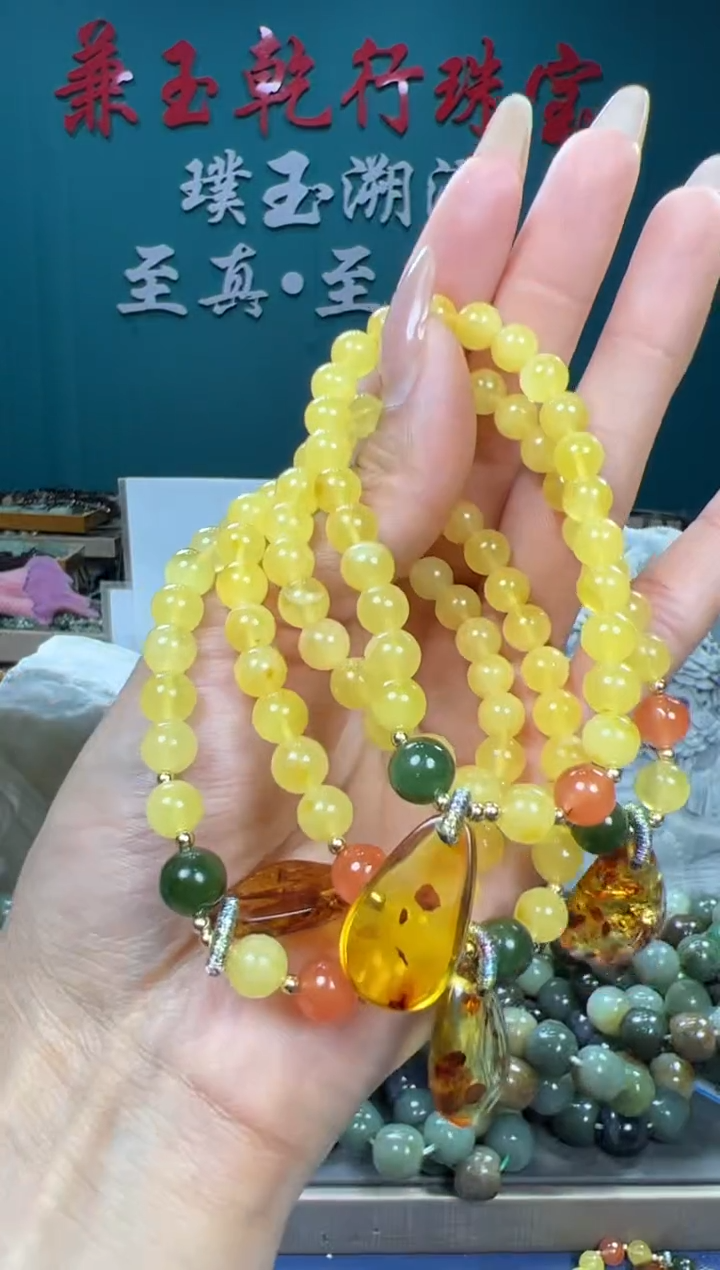 【闪购商品】琥珀颈饰未镶嵌蜜蜡多样性发货拍一发一