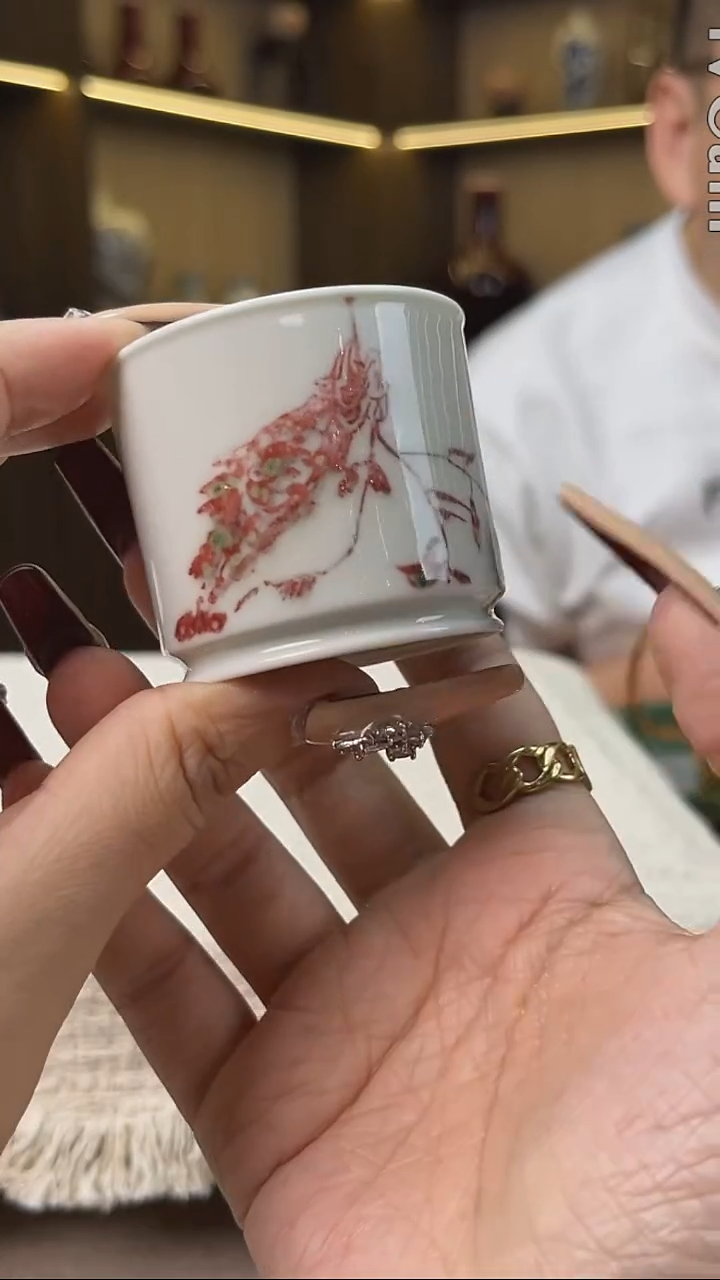 瓷片景德镇毛仔柴窑杯