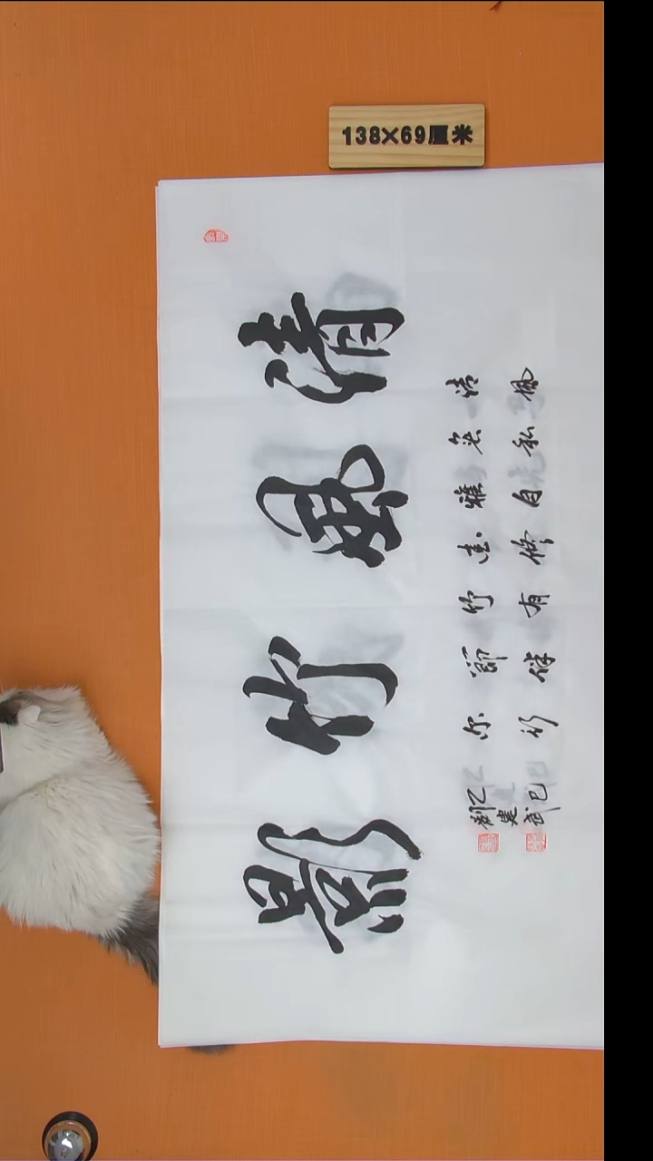 书法刘老师纯手写精美作品138*69