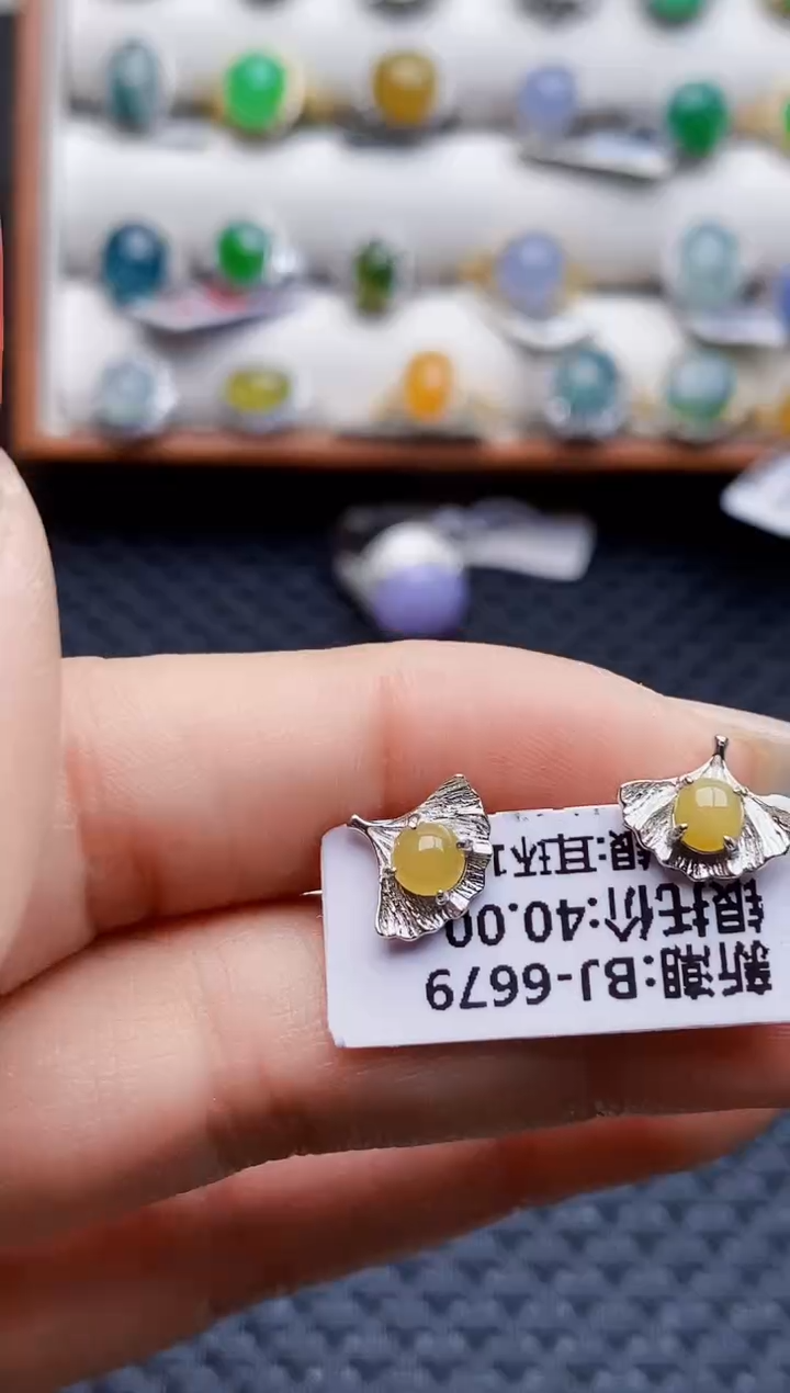 银S925镶嵌戒指翡翠3304