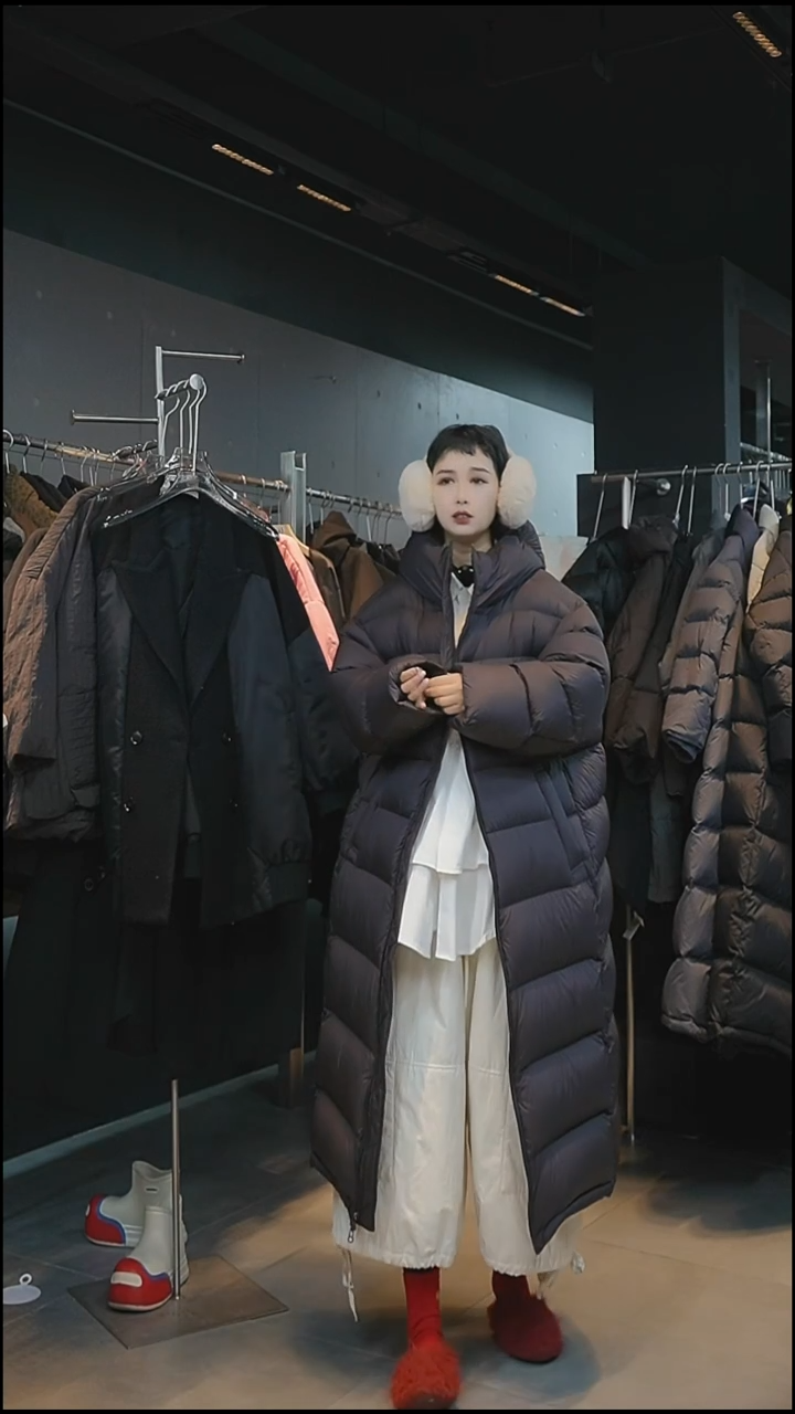 95绒黑巧  克重355 衣长115