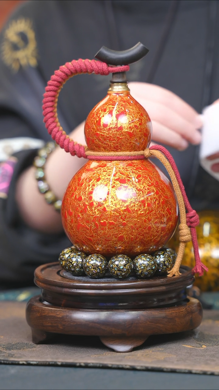 【闪购商品】YG220大漆酒葫芦不包手串及旋转底座