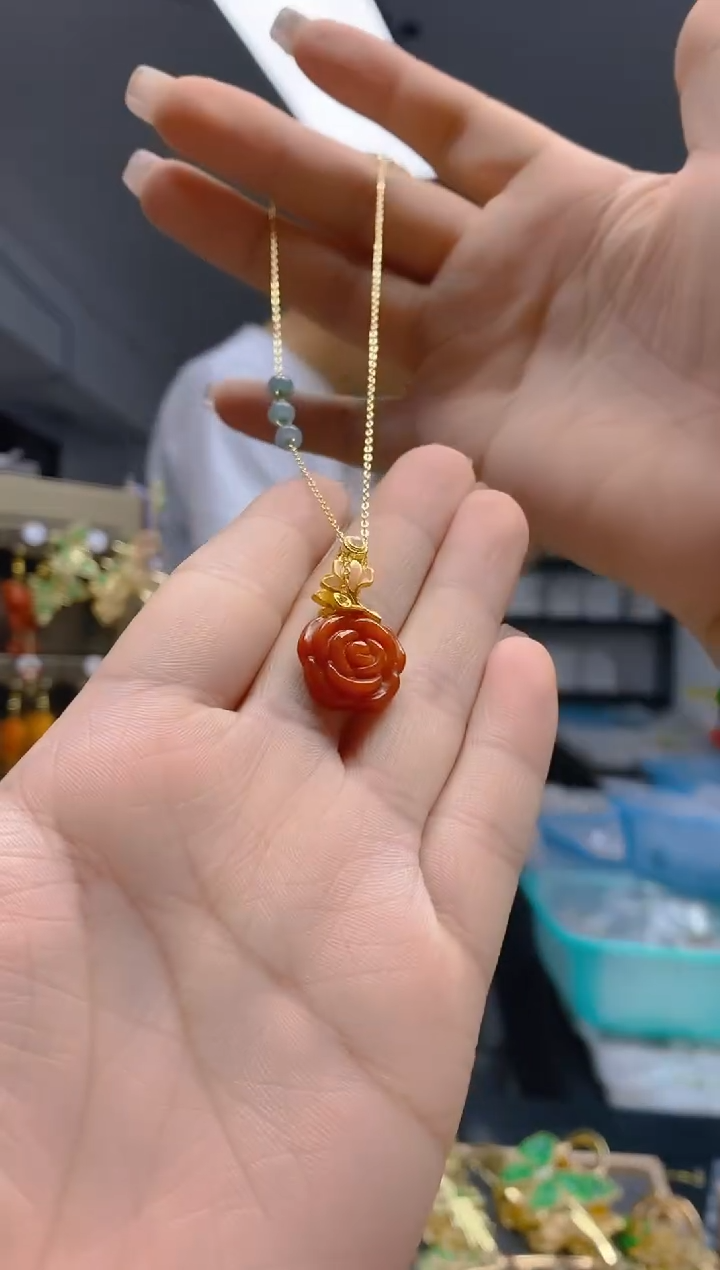 【闪购商品】翡翠耳饰合金350翡翠锁骨链